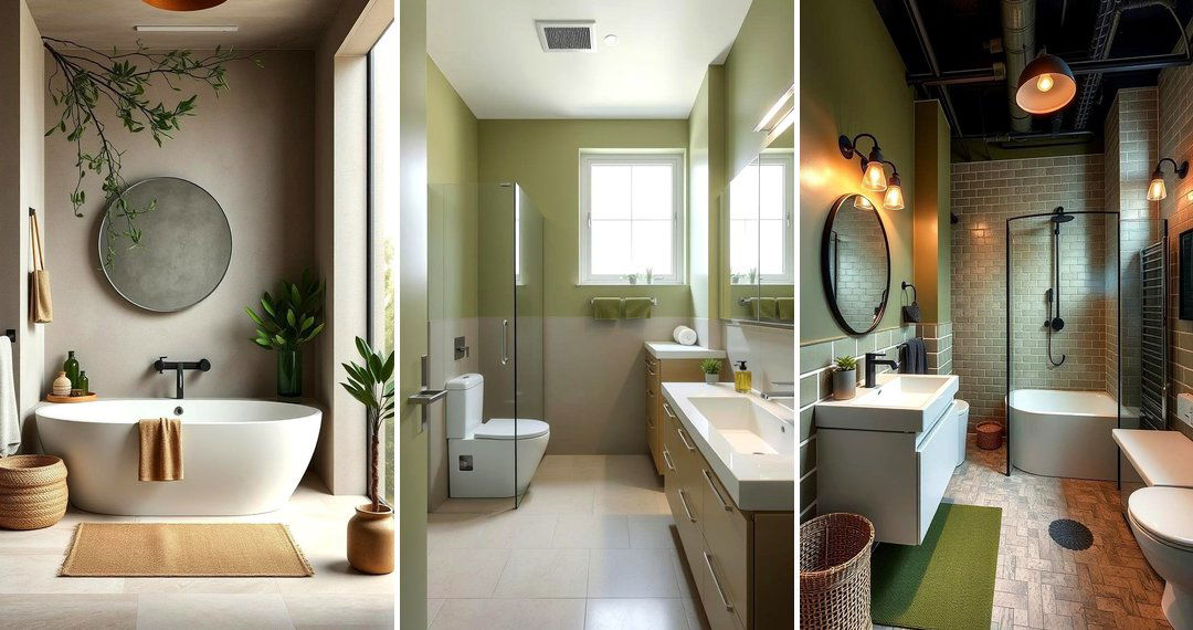 24 Olive Green Bathroom Ideas for a Serene & Modern Space
