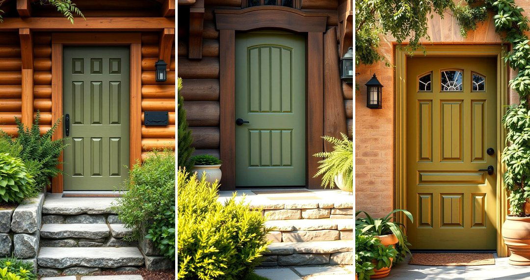 24 Olive Green Front Door Ideas for Bold Curb Appeal