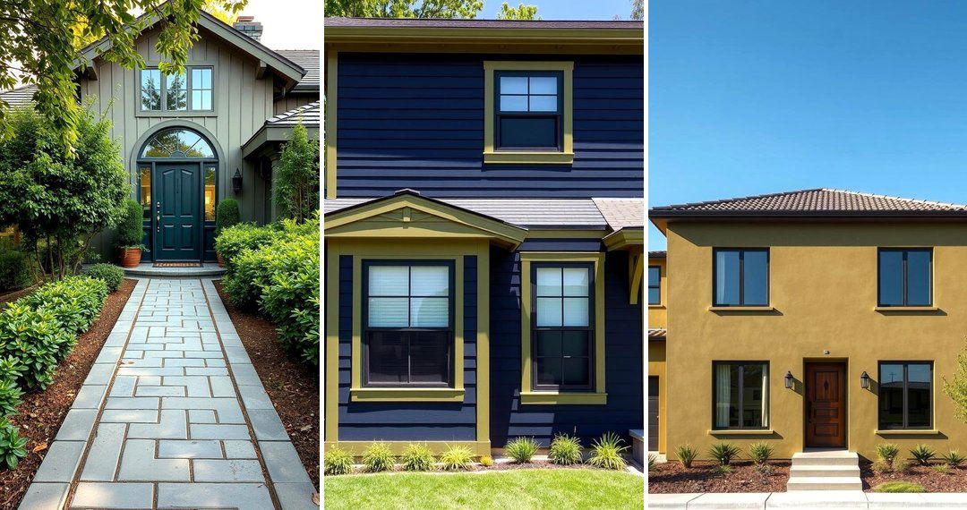 24 Olive Green House Exterior Ideas for Nature-Inspired Curb Appeal