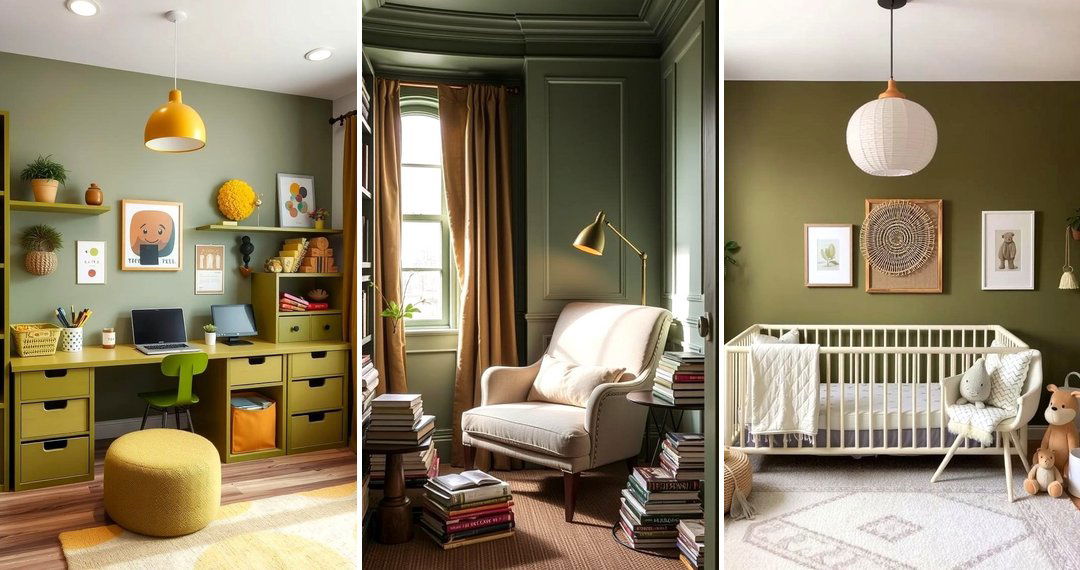 24 Elegant Olive Green Room Ideas for Soothing Spaces