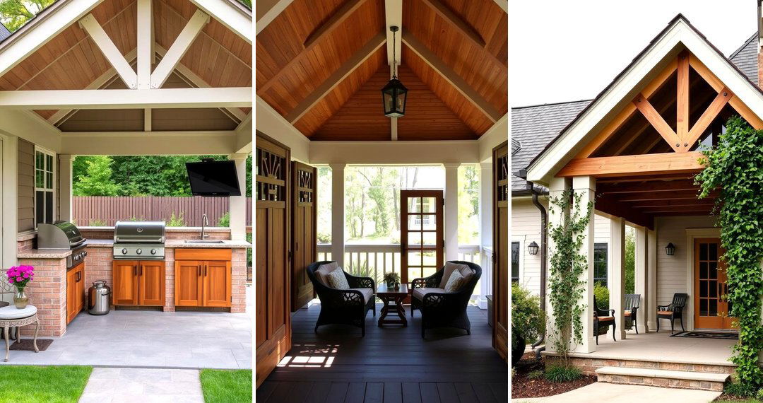 24 Open Gable Porch Ideas for Airy Outdoor Entertaining