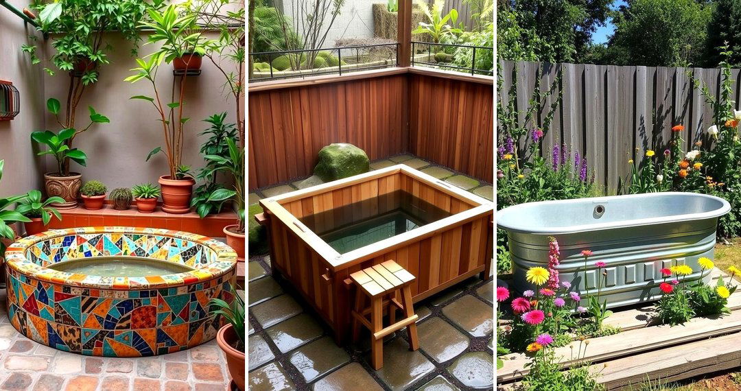 24 Outdoor Bathtub Ideas for a Serene Backyard Oasis