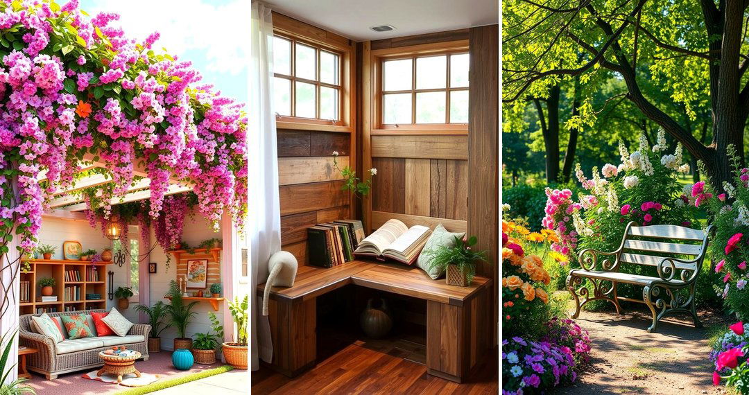 24 Outdoor Reading Nook Ideas for Relaxing in Nature