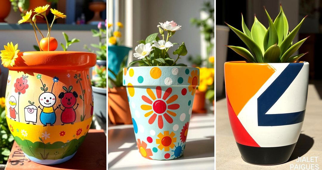 24 Painted Pot Ideas for Vibrant Indoor Gardens