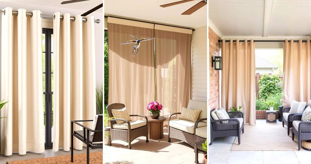 24 Patio Curtain Ideas for Stylish Outdoor Privacy & Shade