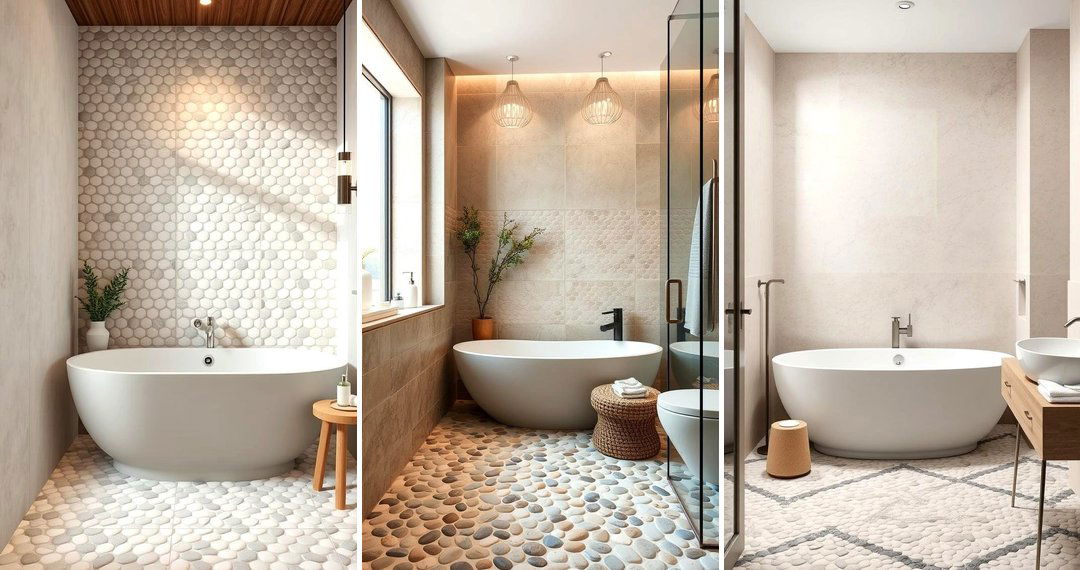 24 Natural Pebble Tile Bathroom Ideas for Spa-Like Serenity