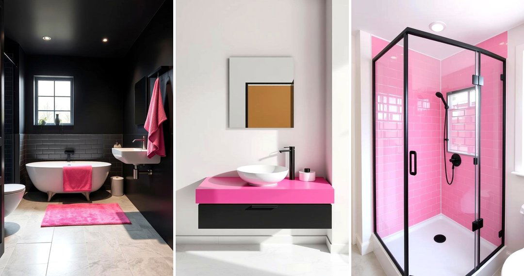 24 Bold Pink and Black Bathroom Ideas for Modern Contrast