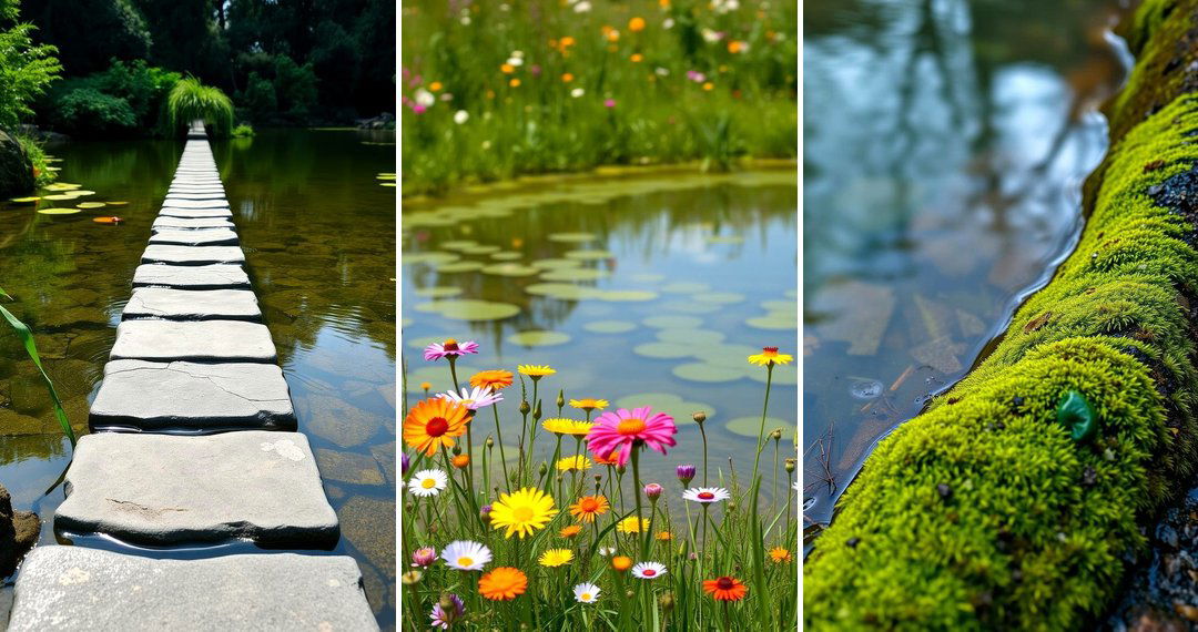 24 Creative Pond Edging Ideas for Natural Water Features