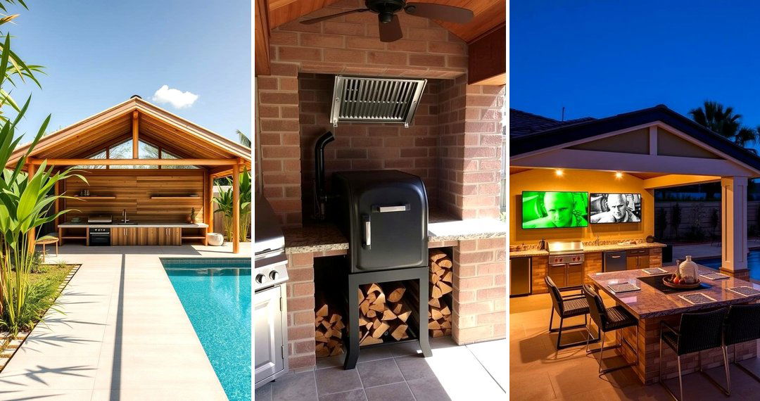 24 Pool House & Outdoor Kitchen Combo Inspirations