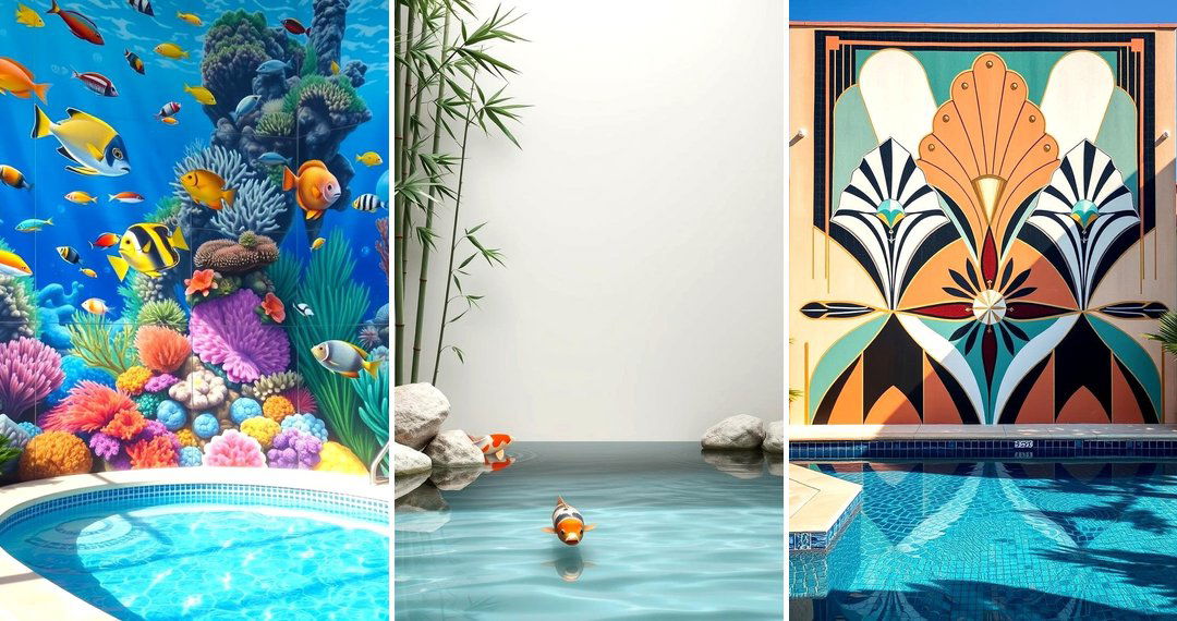 24 Creative Pool Mural Designs for Vibrant Outdoor Living Areas