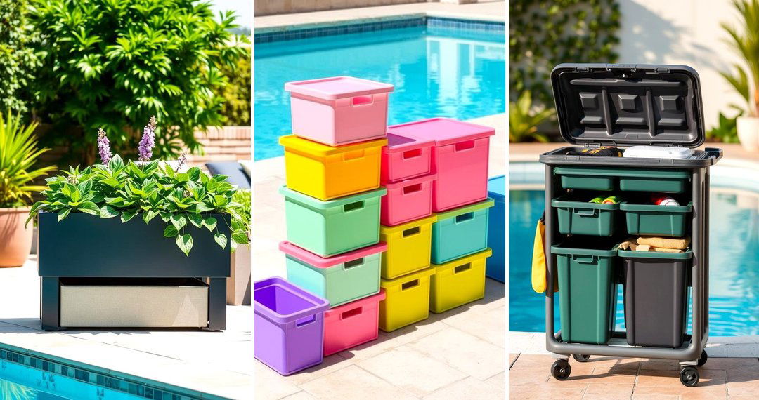 24 Pool Storage Ideas for a Clutter-Free Outdoor Area
