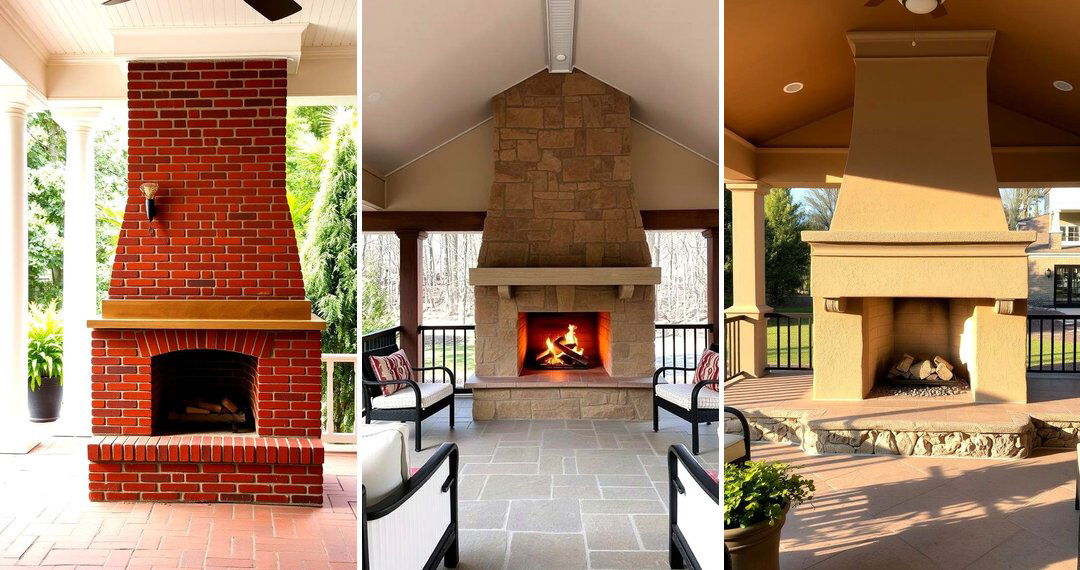 24 Porch Fireplace Ideas: Cozy Outdoor Relaxation Zones