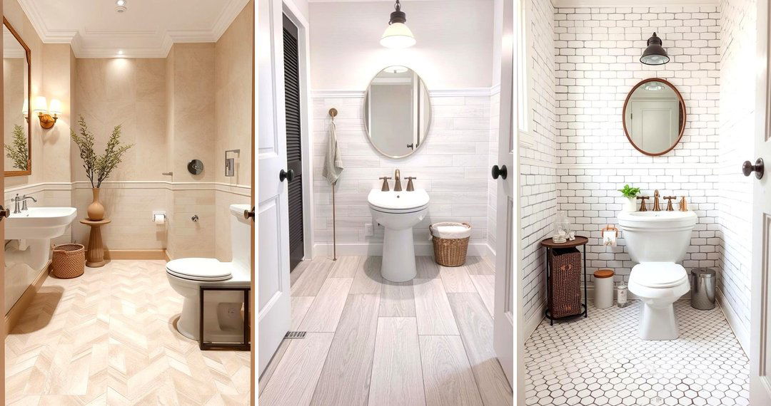 24 Powder Room Floor Tile Ideas for Modern Elegance