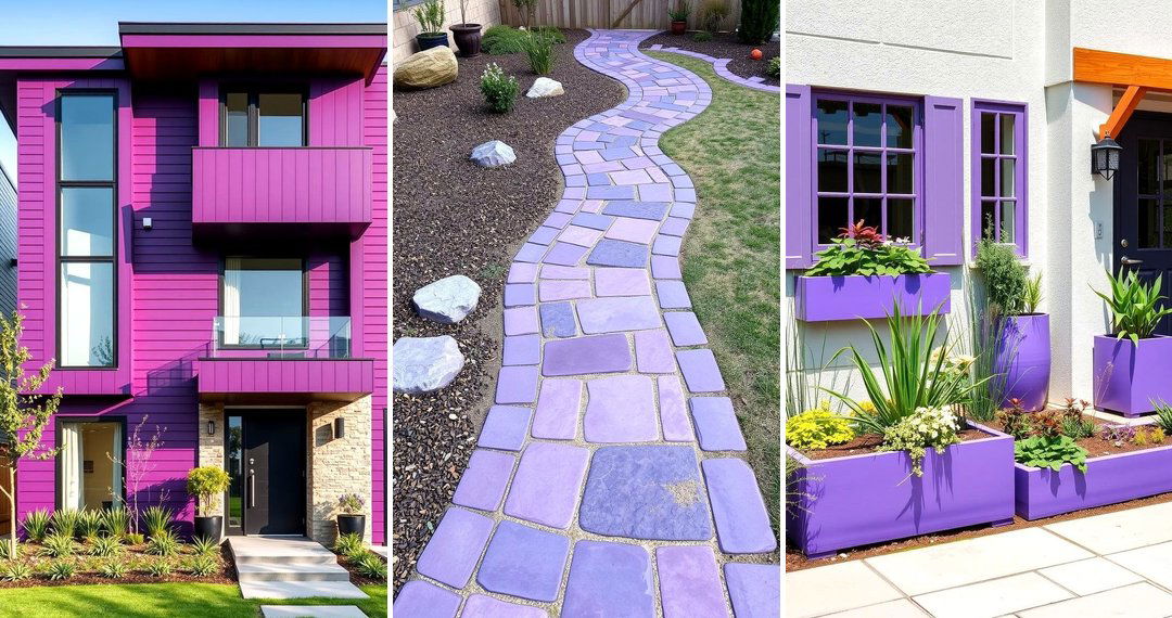 24 Purple House Exterior Ideas for Bold Curb Appeal Designs