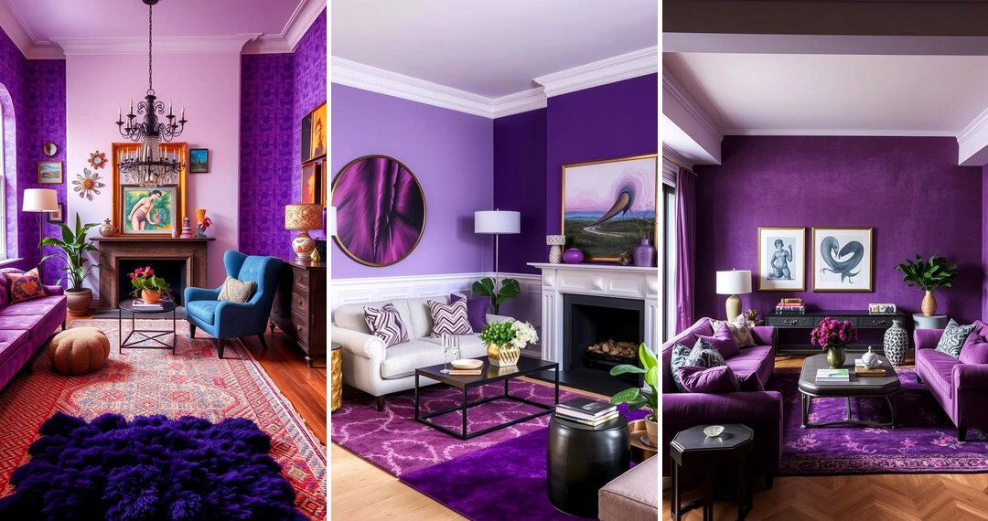 24 Purple Living Room Ideas for Bold & Cozy Interiors