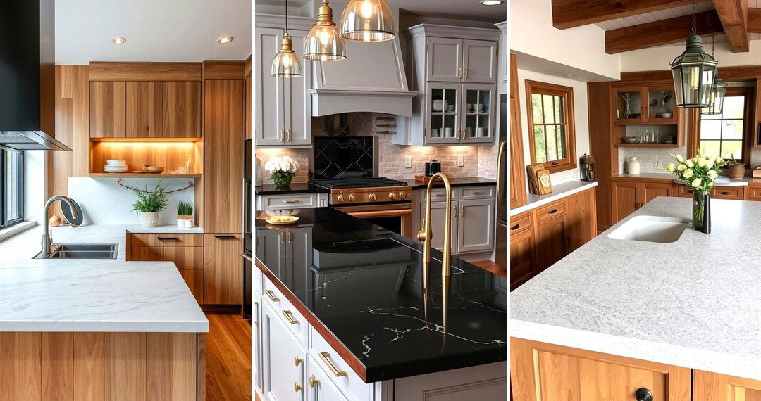 24 Stunning Quartz Kitchen Countertop Design Ideas