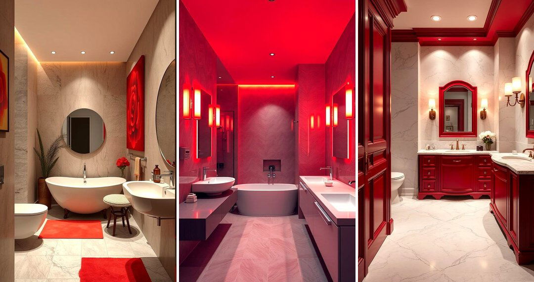 24 Bold Red Bathroom Decor Ideas for Vibrant Spaces