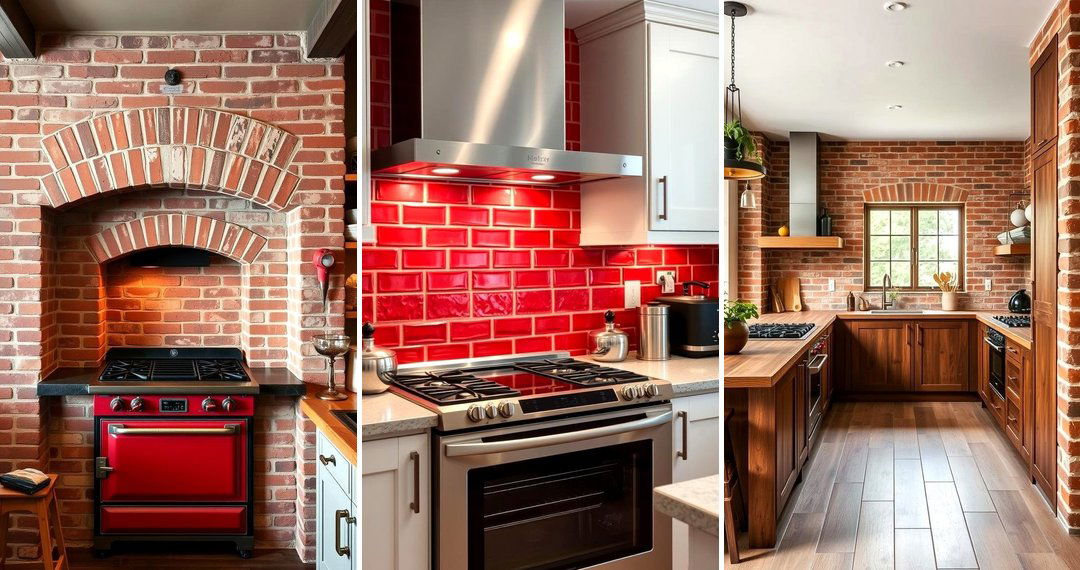 24 Stunning Red Brick Kitchen Designs for Modern Homes
