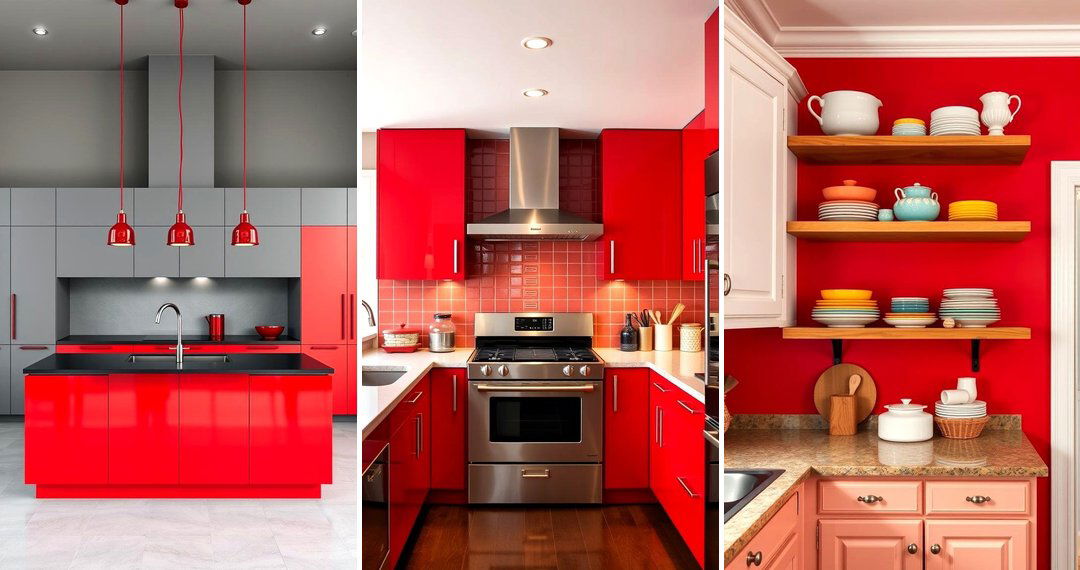 24 Bold Red Kitchen Ideas for Vibrant Cooking Spaces