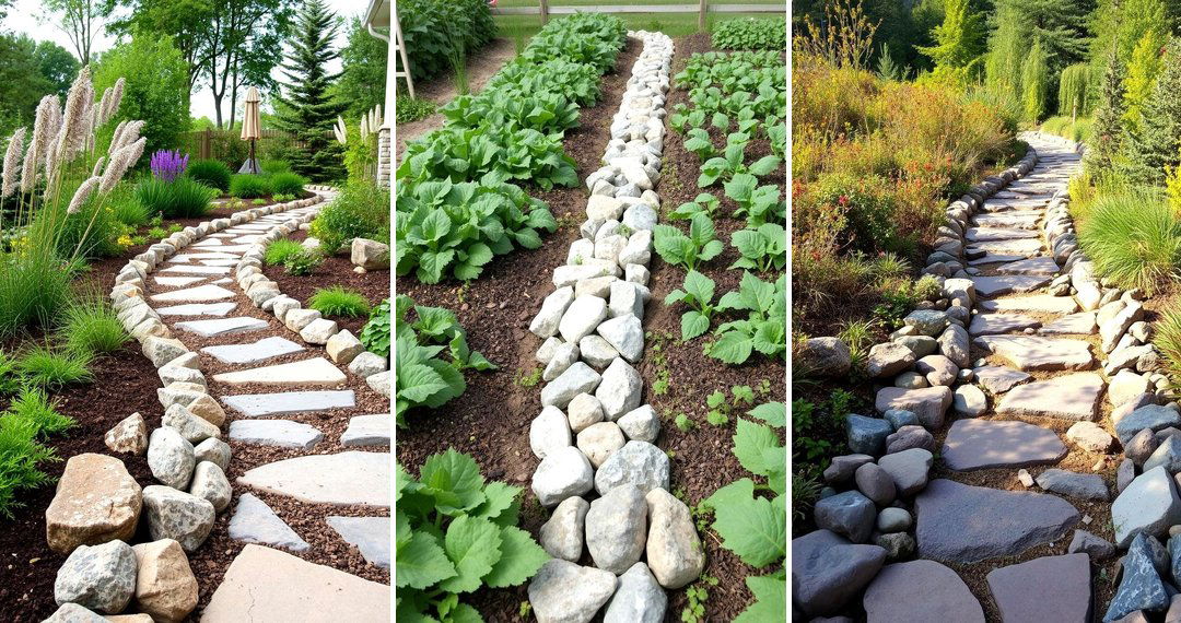 24 River Rock Edging Ideas for Natural Landscape Borders