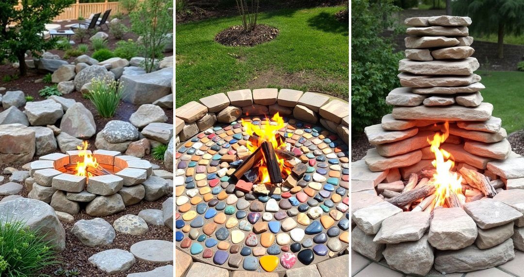 24 Rock Fire Pit Ideas for Cozy Backyard Gatherings