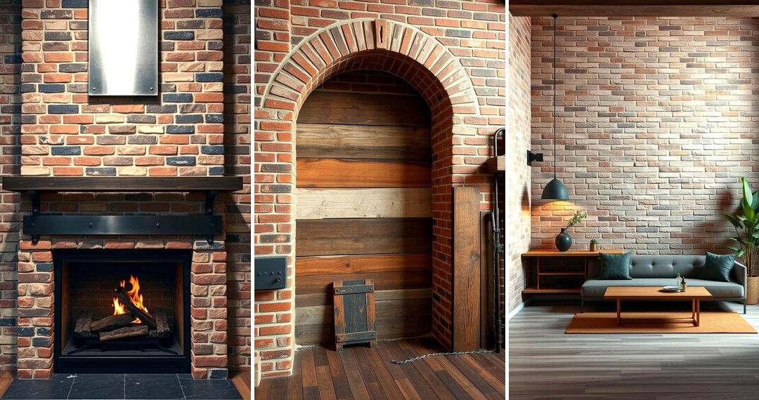 24 Rustic Brick Fireplace Ideas for Warmth and Character
