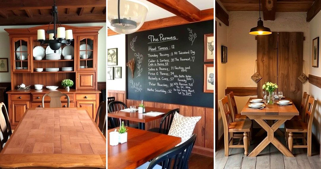24 Rustic Dining Room Concepts with Farmhouse Charm