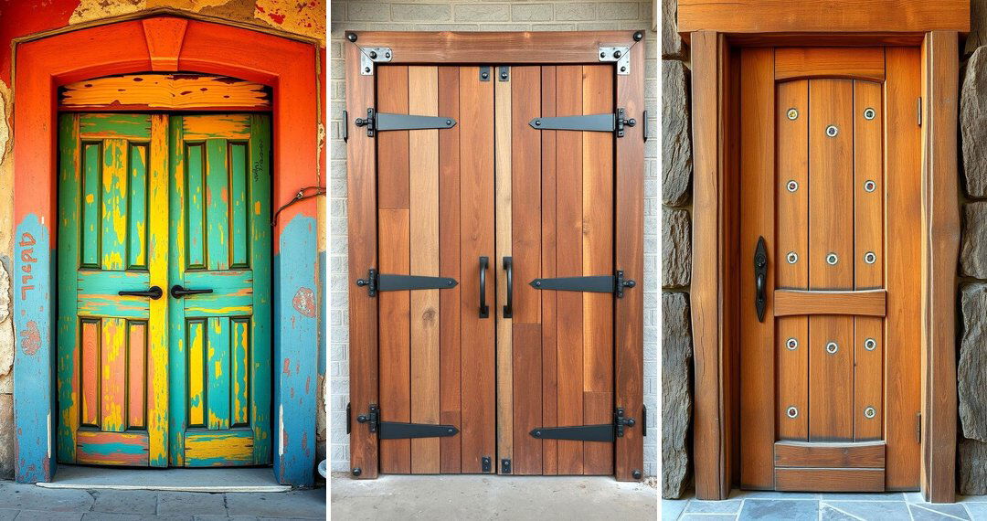 24 Rustic Front Door Designs for Cozy Outdoor Entryways