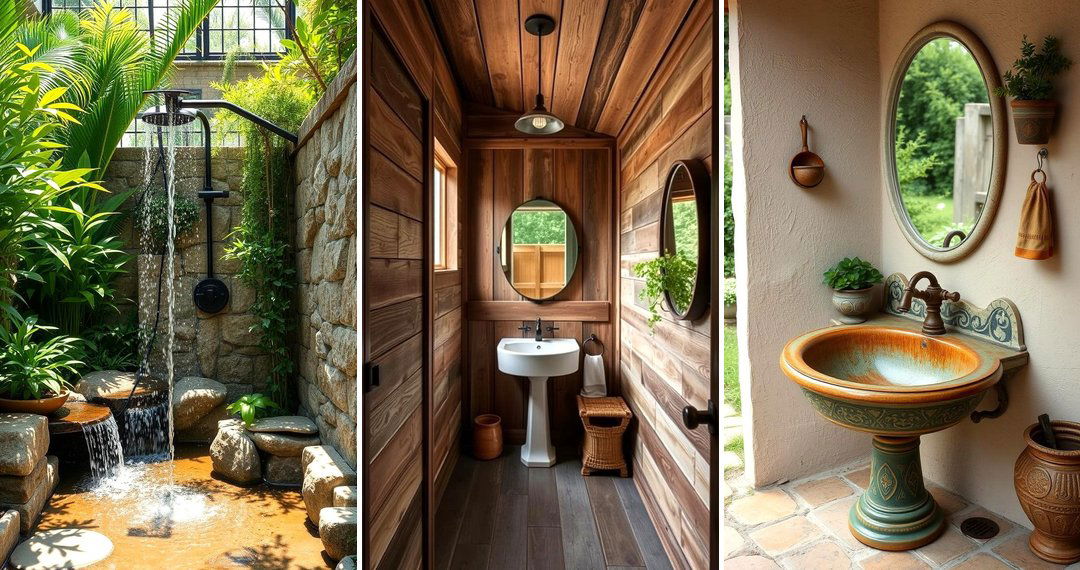 24 Rustic Outdoor Bathroom Ideas: Nature-Integrated Wash Spaces