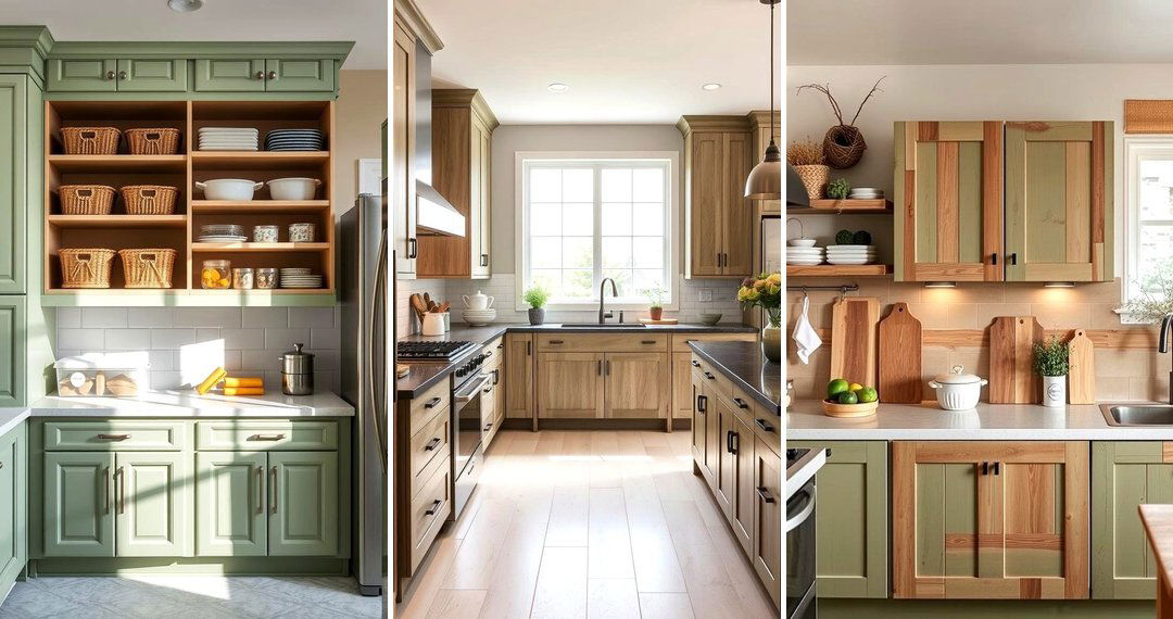 24 Rustic Sage Green Kitchen Cabinet Ideas for Serene Spaces