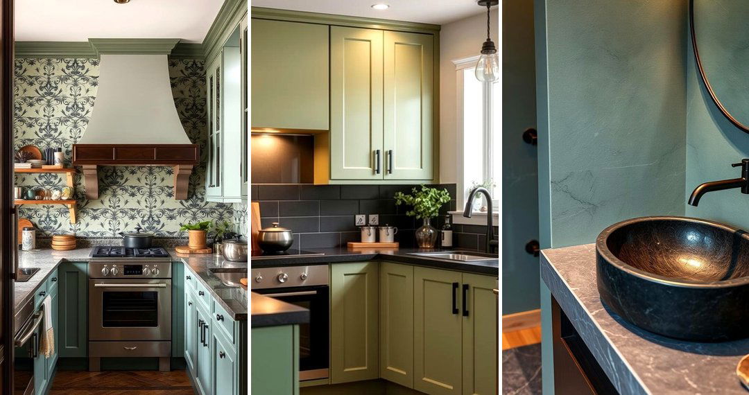 24 Sage Green & Black Kitchen Ideas for Bold Contrast Style