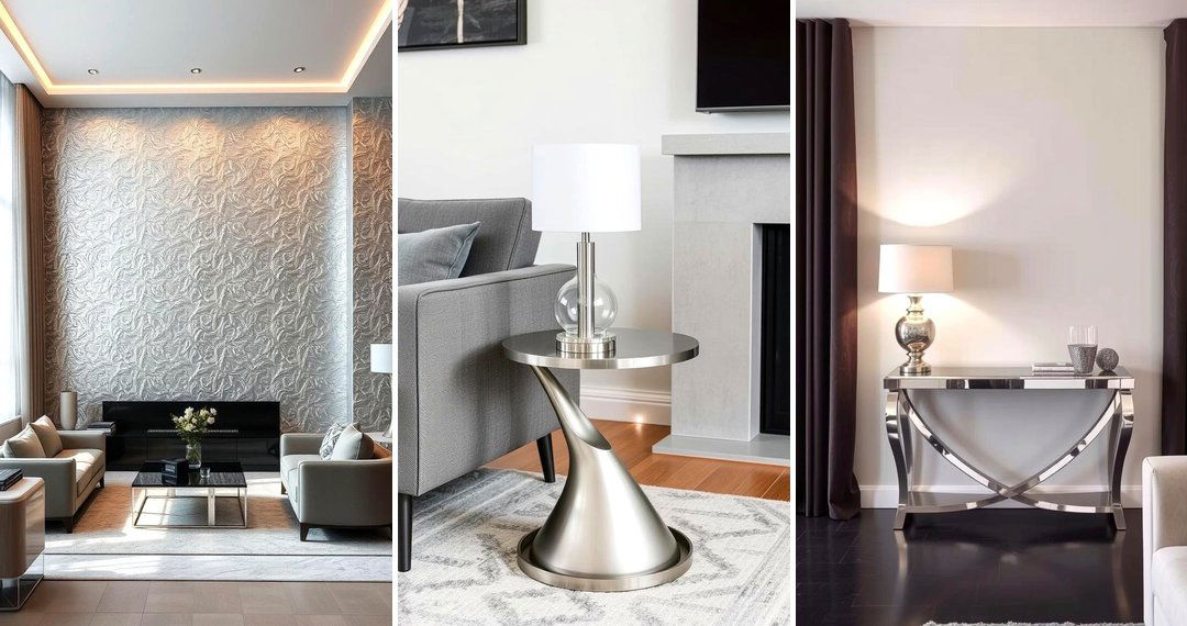 24 Silver Living Room Ideas for Modern Metallic Elegance