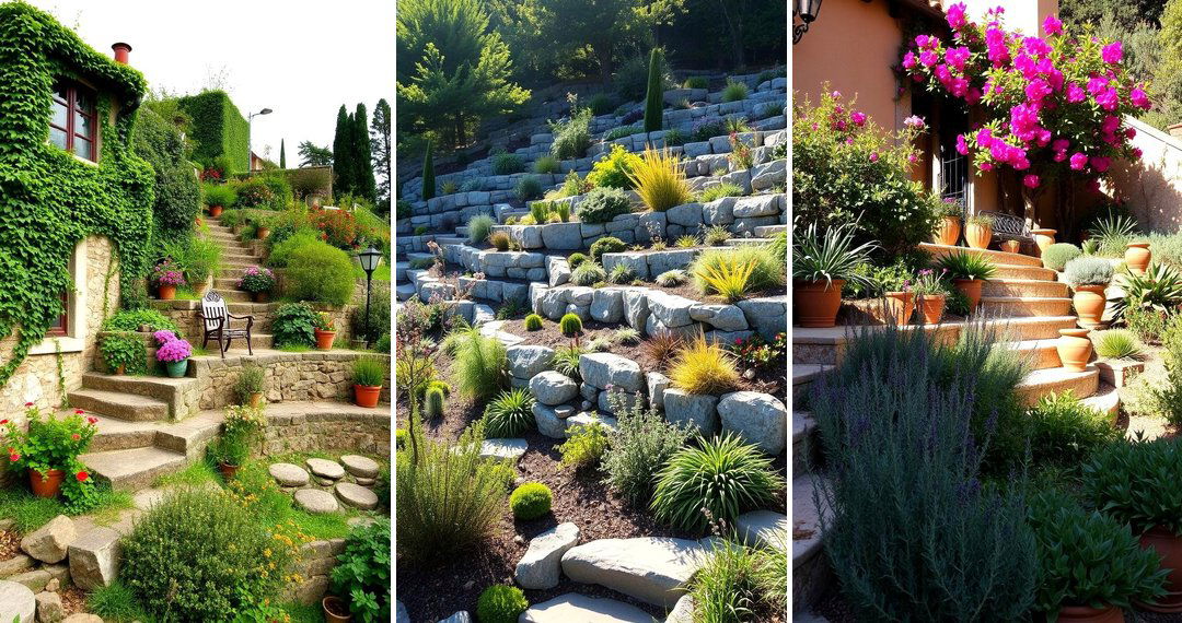 24 Sloping Garden Design Ideas for Hilly Landscapes
