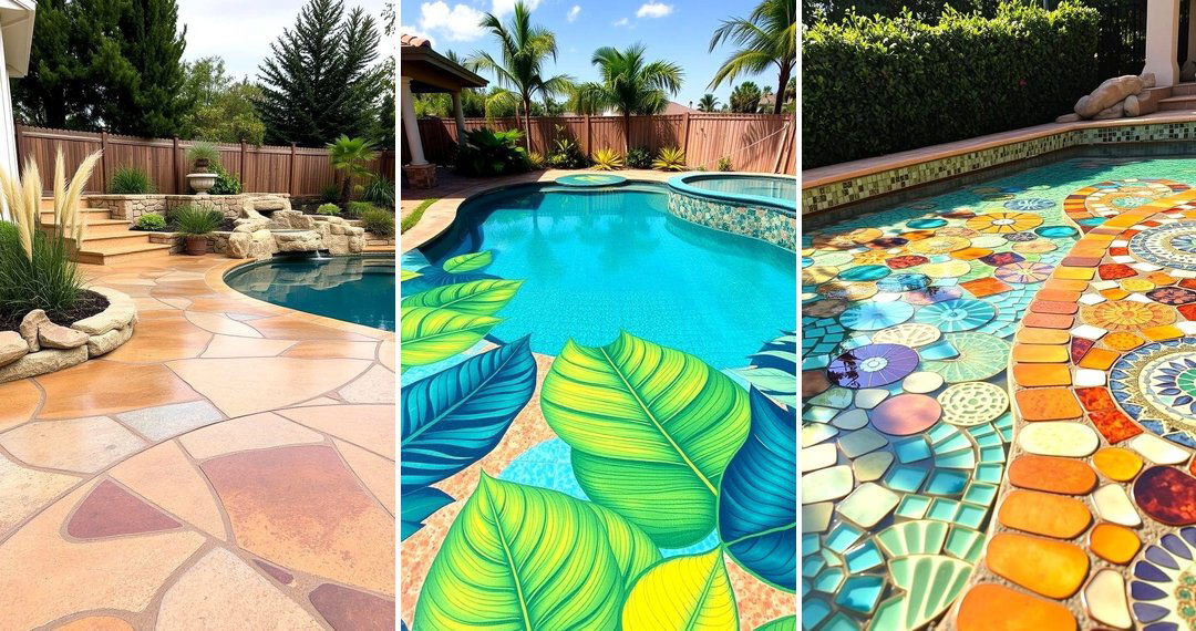 24 Stunning Stamped Concrete Pool Deck Design Ideas