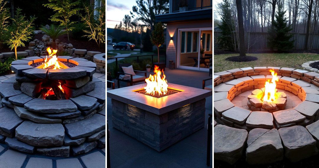 24 Stone Fire Pit Ideas for Cozy Outdoor Entertaining