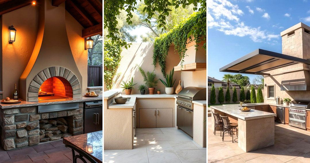24 Stucco Outdoor Kitchen Ideas for Durable Style