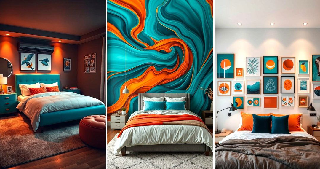 24 Teal and Orange Bedroom Ideas for Vibrant Spaces
