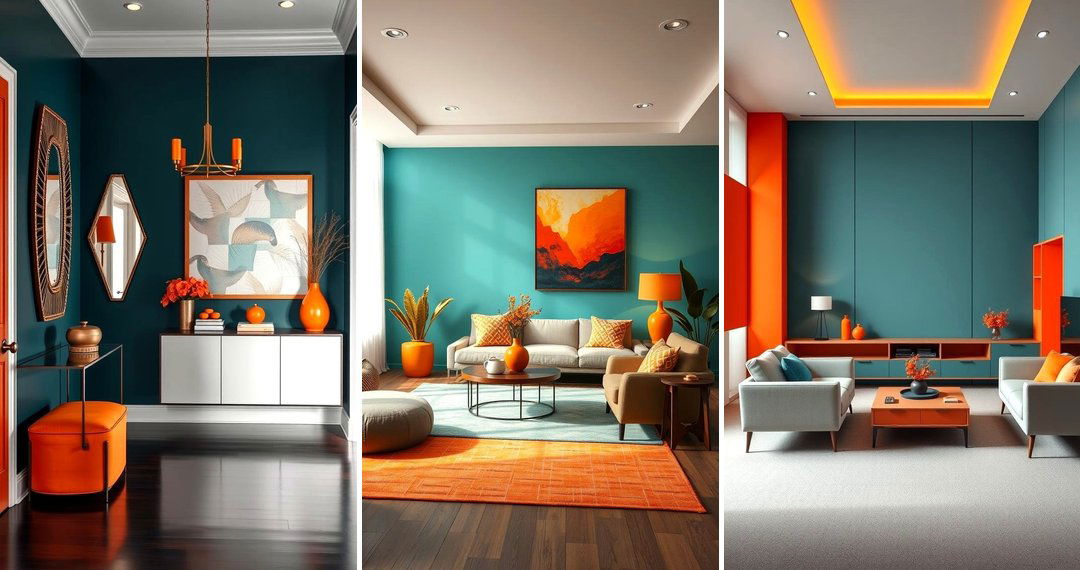 24 Teal and Orange Room Color Ideas for Bold Interiors