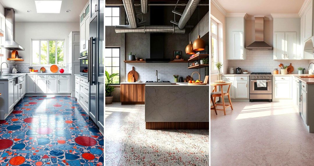 24 Terrazzo Kitchen Floor Ideas for Vibrant Retro Style