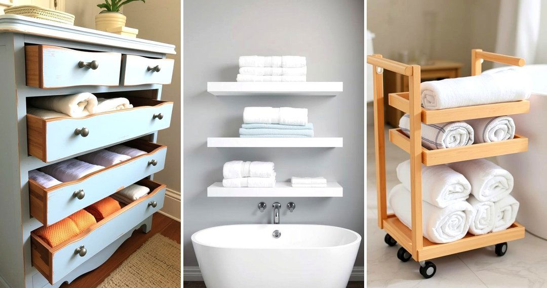 24 Towel Storage Ideas to Maximize Bathroom Organization