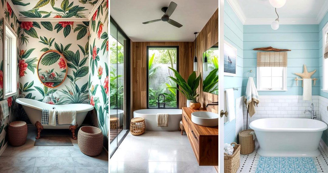 24 Tropical Bathroom Ideas for a Relaxing Paradise Retreat