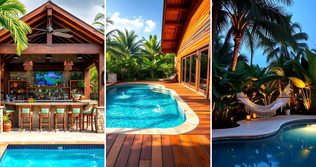24 Tropical Pool Landscaping Ideas for a Resort-Style Backyard