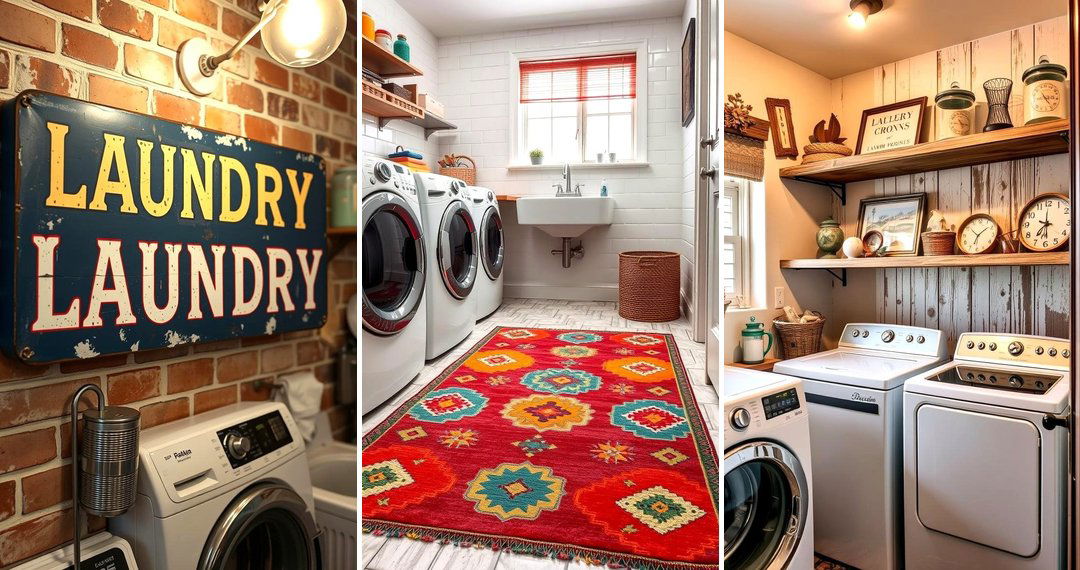 24 Vintage Laundry Room Decor Ideas for a Cozy Space