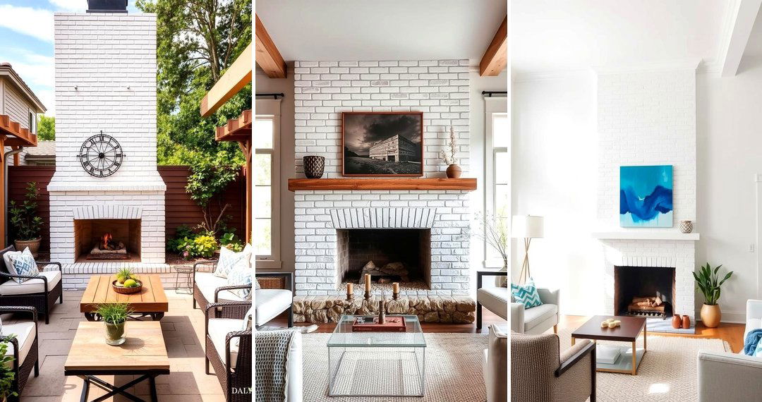 24 Striking White Brick Fireplace Ideas for Modern Interiors