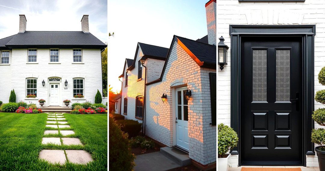 24 White Brick House With Black Trim Exterior Inspirations