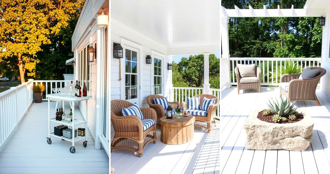 24 White Deck Ideas to Brighten Your Outdoor Living Space