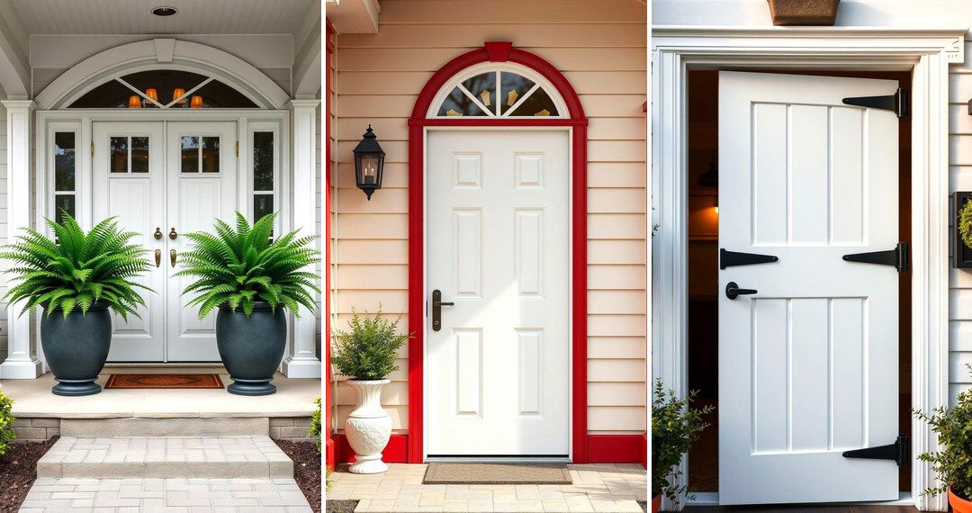 24 Charming White Front Door Ideas to Elevate Your Entryway