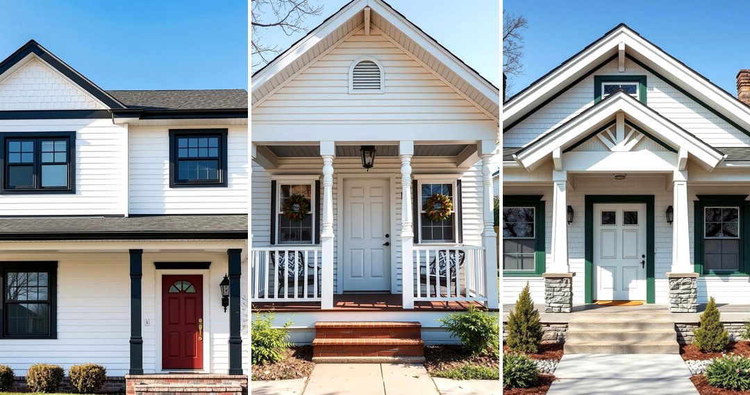 24 White Siding House Ideas for Fresh Curb Appeal Designs
