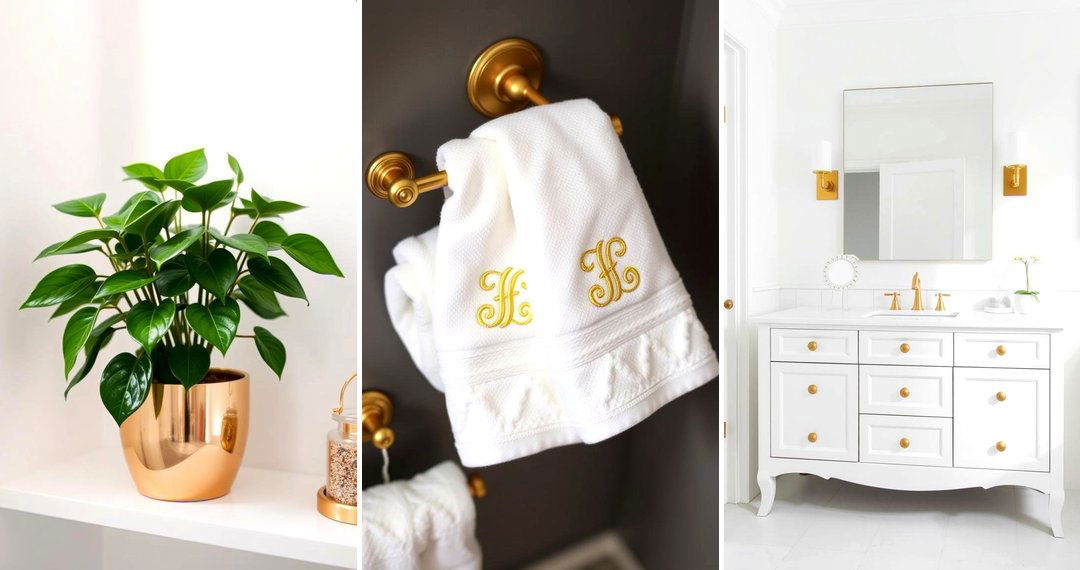 24 White and Gold Bathroom Ideas for Luxurious Elegance