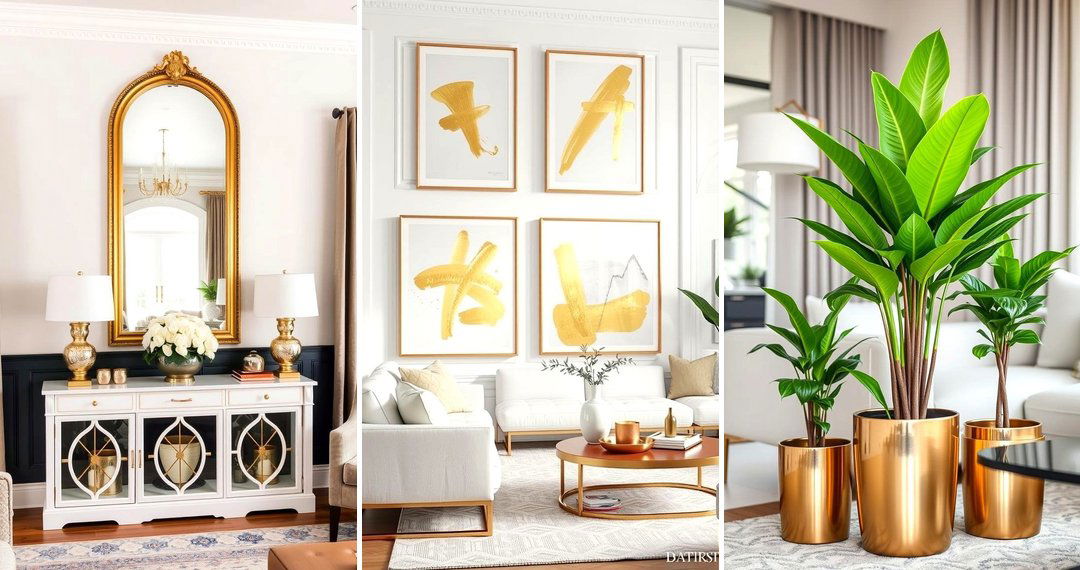 24 White and Gold Living Room Ideas for Luxe Sophistication